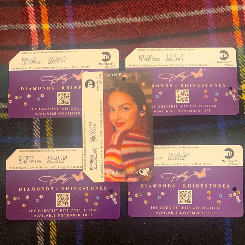 Olivia Rodrigo NYC Metrocard - Limited Edition 2024 - Listen Like Olivia & Dolly